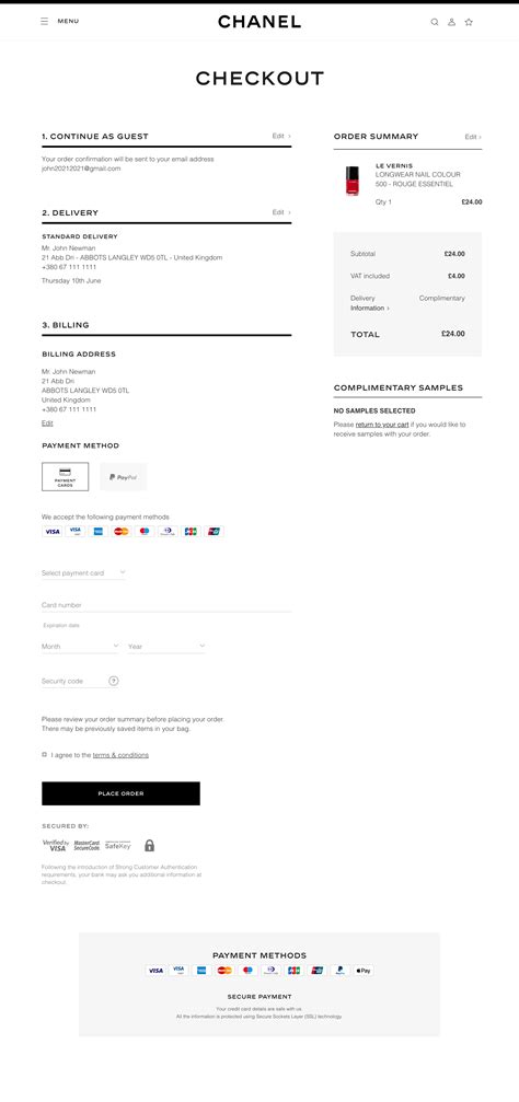 chanel payment plan